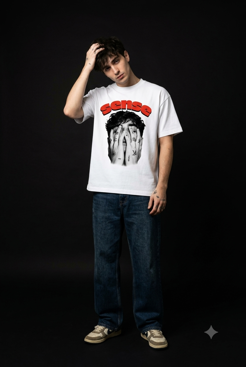 Urban Rebellion Graphic Oversized T-Shirt – White
