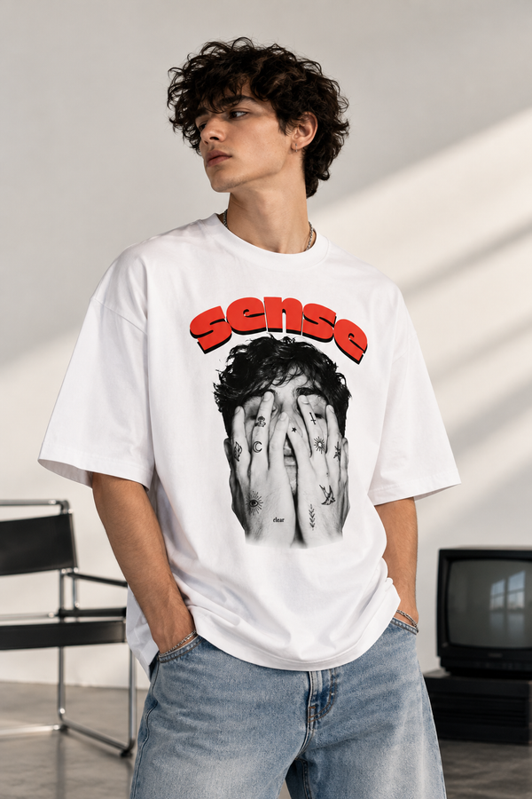 Urban Rebellion Graphic Oversized T-Shirt – White