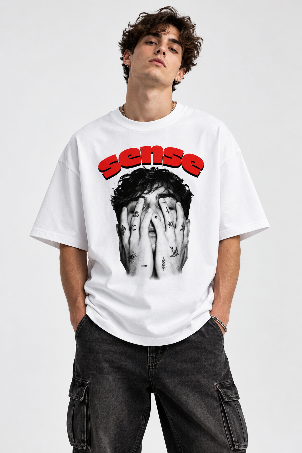 Urban Rebellion Graphic Oversized T-Shirt – White